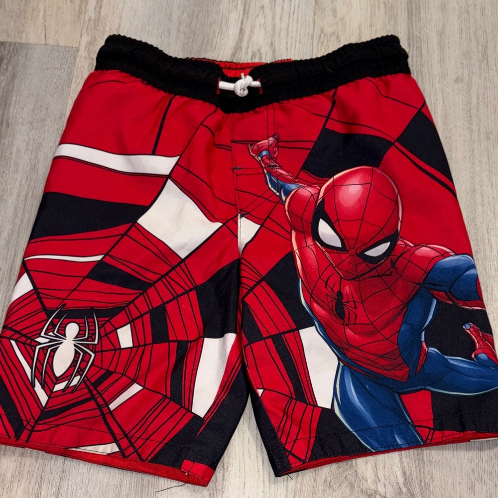 Marvel Red and Black Spider-Man Kids Swim Trunks